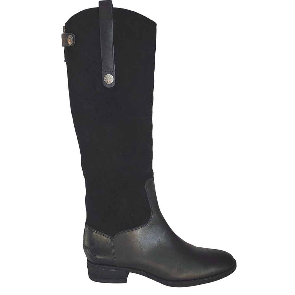 SAM EDELMAN Pembrooke Boots Tall Knee-High Riding Black Size 6.5